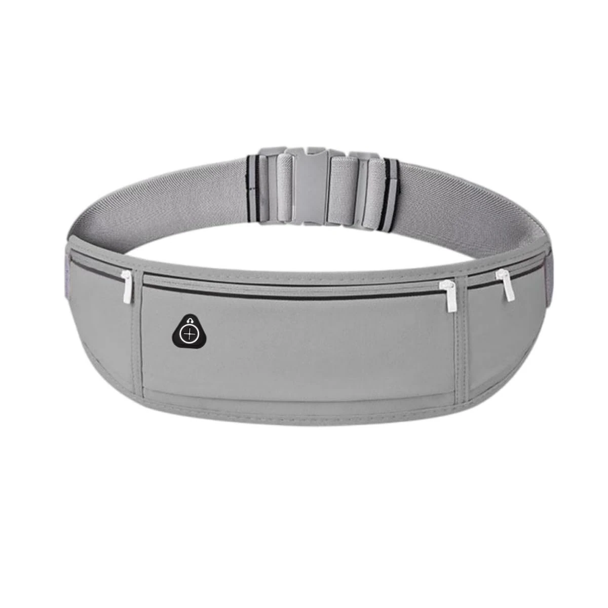 YITORMAN Running Belt Waterproof Adjustable Elastic Strap, Sweatproof Waist Pack with Large Capacity for Men & Women, Ideal for Running, Hiking, Travel Lycra Material (Grey)