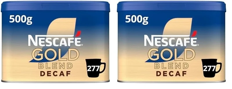 NESCAFÉ Gold Blend Decaf Instant Coffee 500g Tin (Pack of 2)