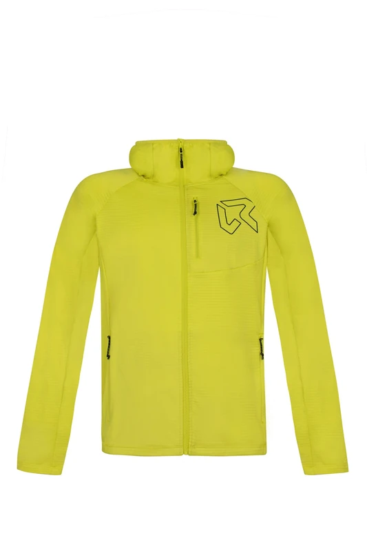 Rock Experience | Arrows Hoodie Man Fleece | Technical Mountain Sweatshirt | Outdoor Yellow