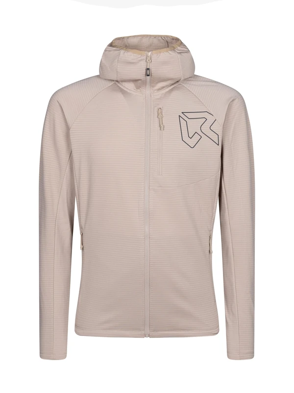 Rock Experience | Arrows Hoodie Man Fleece | Technical Mountain Sweatshirt | Outdoor Beige