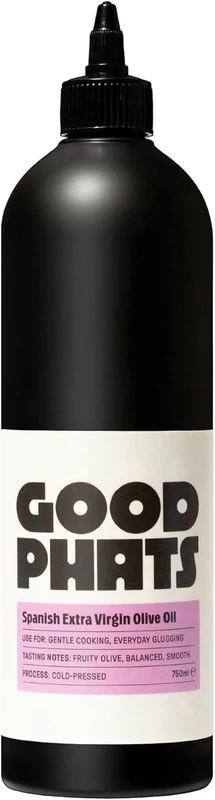 GOOD PHATS Spanish Extra Virgin Olive Oil Squeezy - Everyday Cold-Pressed Cooking Oil in Convenient Squeezy Bottle - For Drizzling, Dipping & Gentle Cooking - Warm, Rounded Fruity Flavour (750ml)
