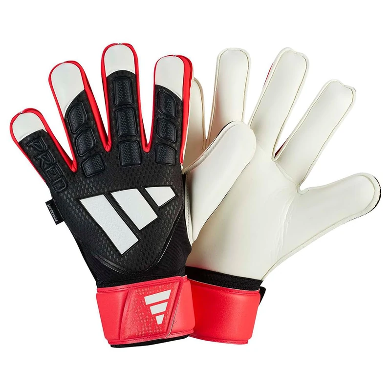 adidas Unisex Predator Goalkeeper Glove Match Fingersave Shoes, Black/Black/White, 11