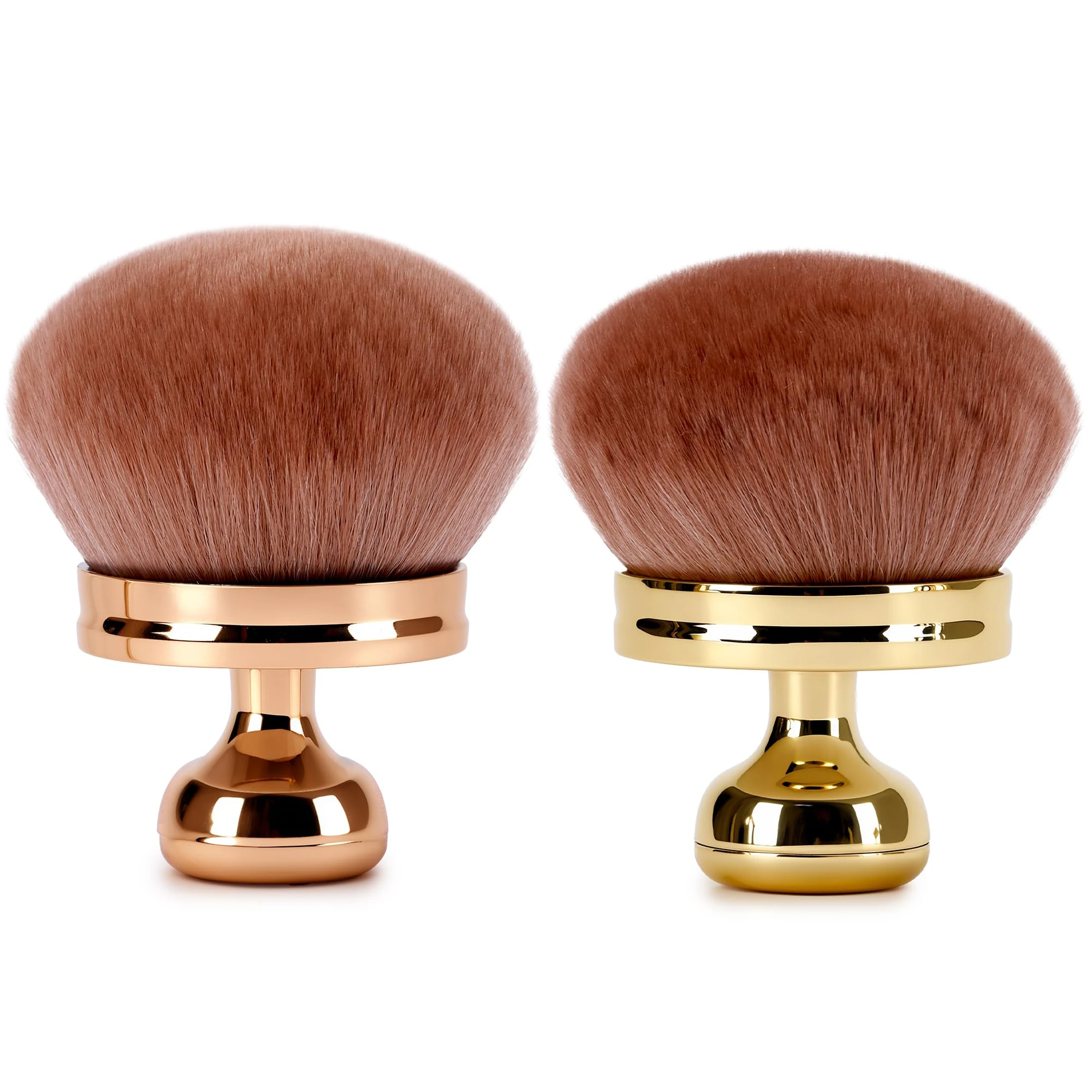 2pcs Self Tanning Brush, Body Makeup Brush for Tan, Fake Tan Brushes for Makeup Legs Arms Face Body, Sunscreen Applicator (Rose Gold, Gold)