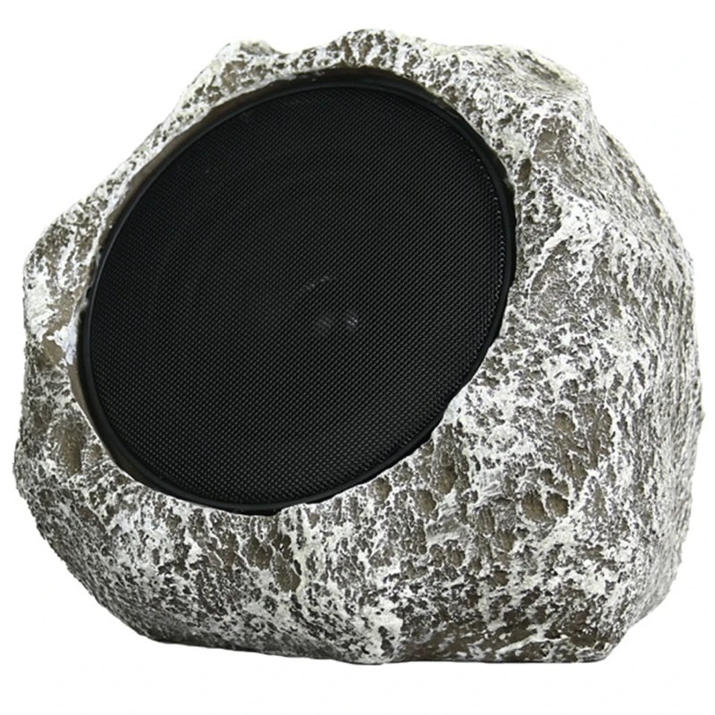 MOUNTTU Outdoor Rock Speakers 9x7x7'' Waterproof Solar-Powered/USB Wireless Outdoor Speakers Rechargeable for Garden Patios Villas Parks Camping Waterproof