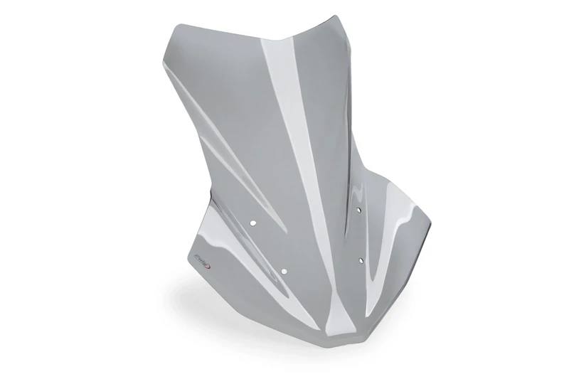 Puig 22321H Touring windscreen made of 4 mm acrylic with UV protection, rounded profile, aerodynamic design, easy installation and TÜV approval for road use, Smoke