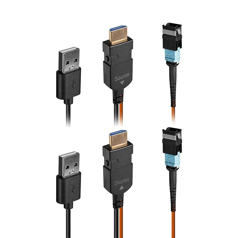 LINDY 100m MPO Fiber Optic HDMI Extender 8K60 - 48Gbps