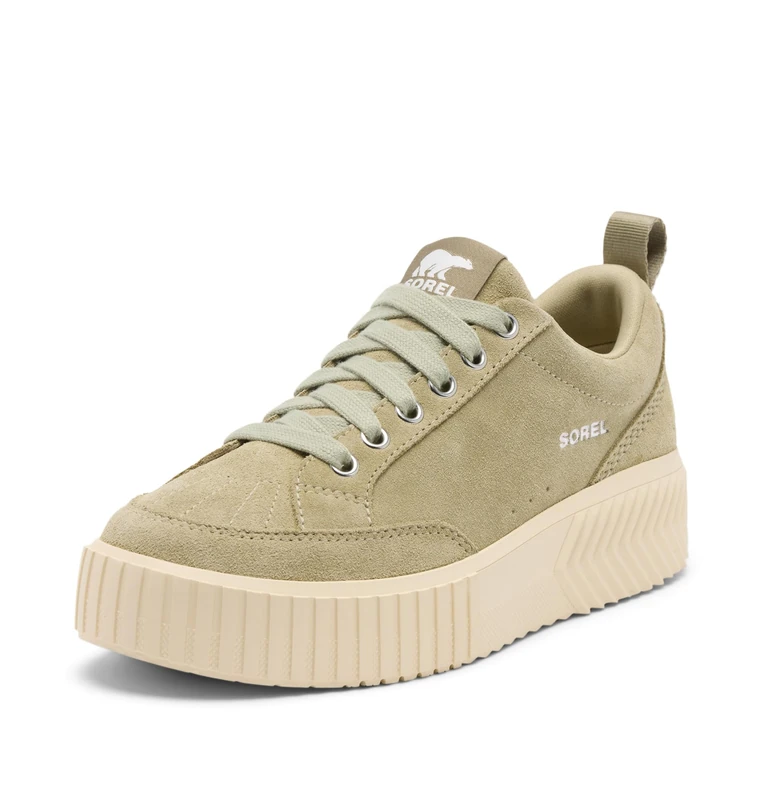 Sorel Women's Ona Ave Low Sneaker WP, Summer Sneakers, Dusty Twill/Chalk, 4 Regular