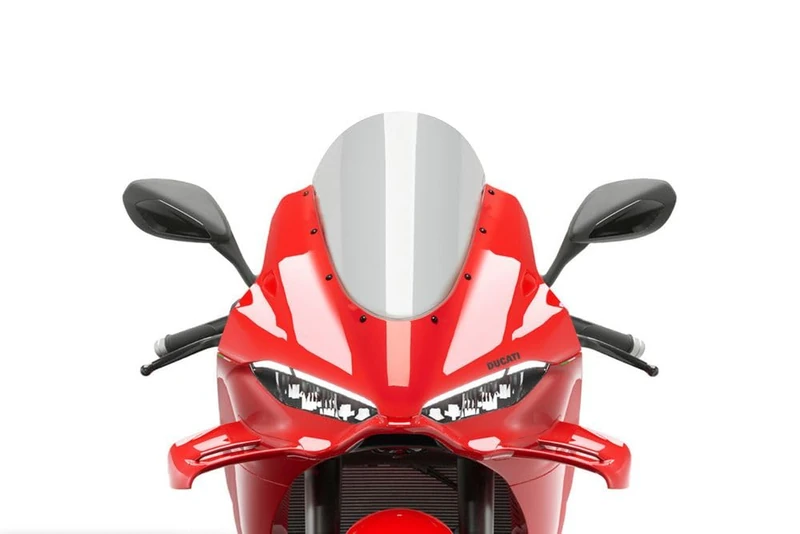Puig 22333H R-Racer windscreen with professional aerodynamic design, high-impact acrylic material, rounded profile, easy installation and TÜV approval for road use, Smoke - Image 1