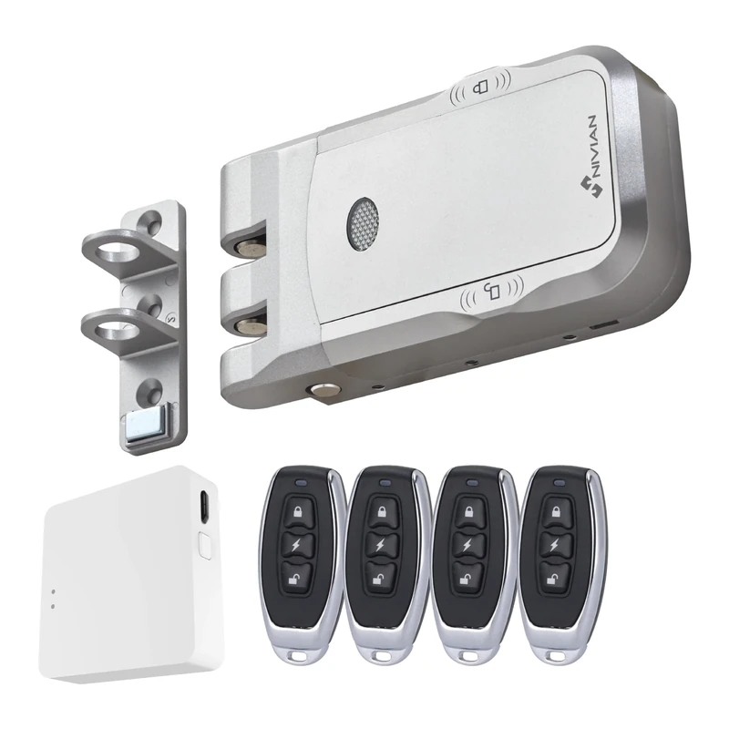 NIVIAN NVS-SMARTBOLT REMOTEBOLT Parent Smart Invisible Door Lock, with App