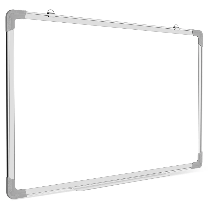 G4GADGET Magnetic Whiteboard 120 x 80 cm with Pen Tray – Large Dry Wipe White Board with Aluminium Frame – Wall-Mounted Magnetic Notice Board for Office, Home, School, Classroom, Erasable