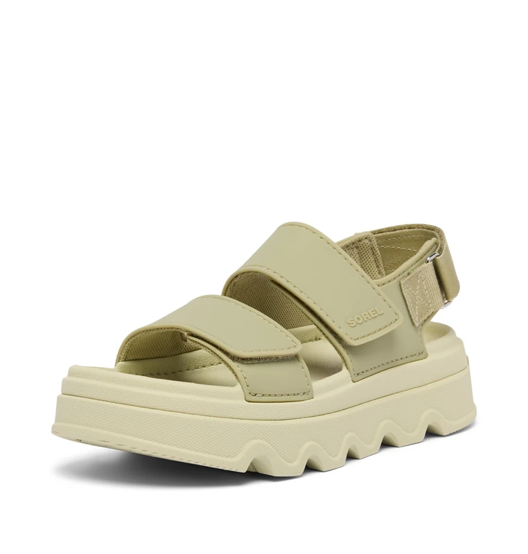 Sorel Women's Kinetic Sunchase Ankle Strap, Sandals, Dusty Twill/Light Aloe, 9 Regular