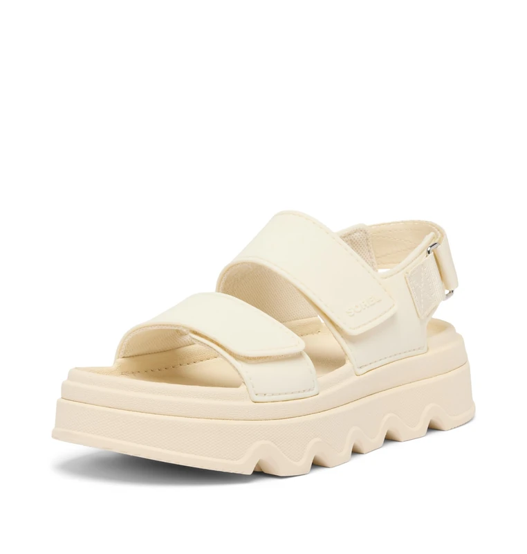 Sorel Women's Kinetic Sunchase Ankle Strap, Sandals, Chalk/Sea Salt, 8 Regular