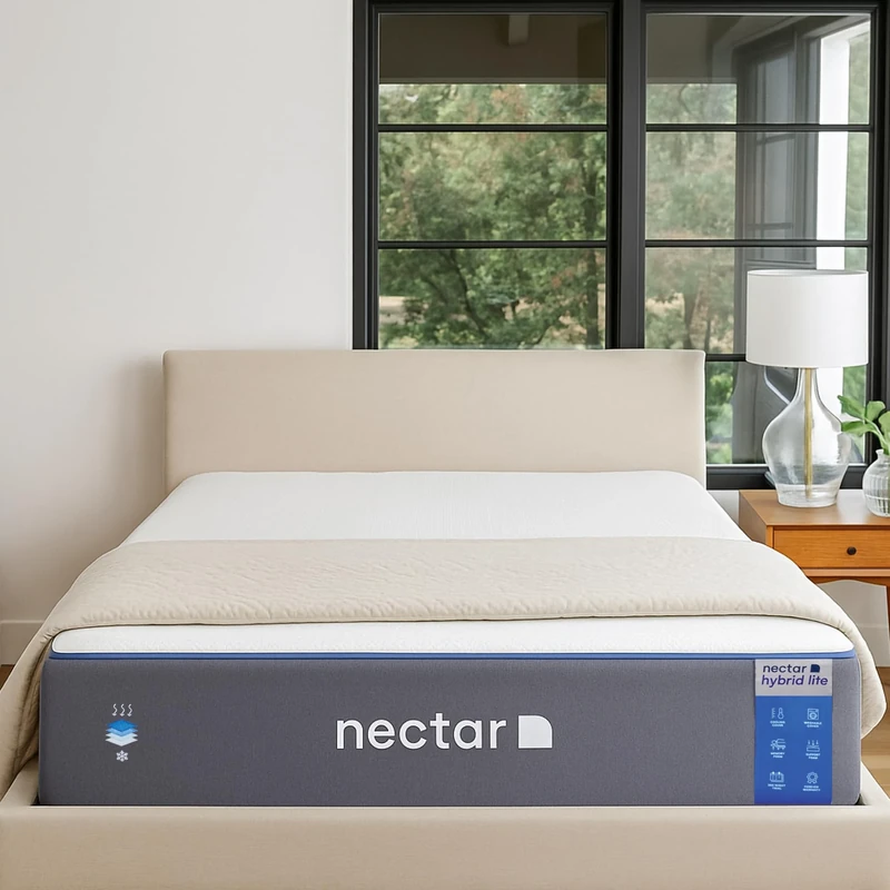 Nectar Hybrid Lite 20cm Mattress - Memory Foam - Single Size Mattress - 5 Layer - 365 Night Trial - Forever Warranty
