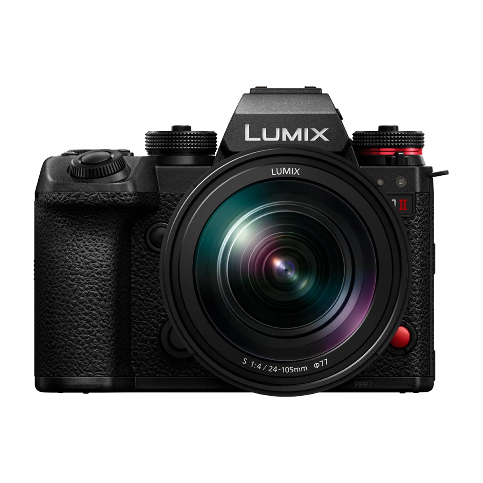 Panasonic LUMIX S1II Full Frame Mirrorless Camera, With 24-105mm Lens F4, 24MP, 4K 120p, 5.1K 60p Open Gate, ProRes RAW, Phase Hybrid AF, L-Mount, Black