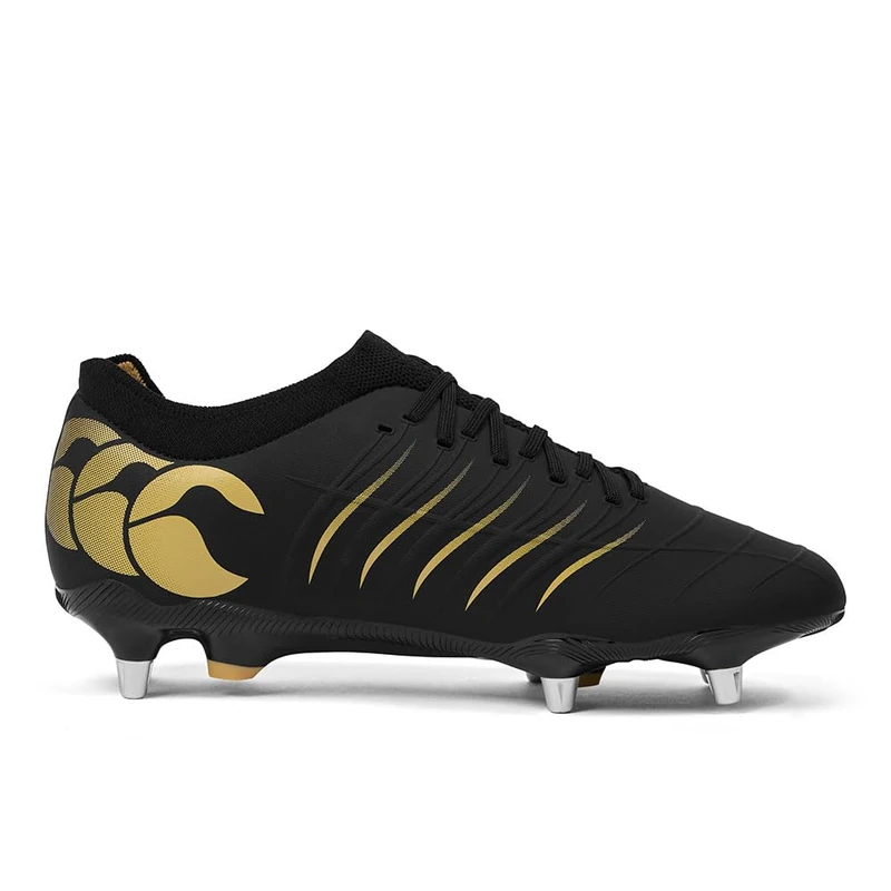 Canterbury Adult Unisex Ccc Phoenix 2.0 Pro Soft Ground Rugby Boot, Black/Gold, 12
