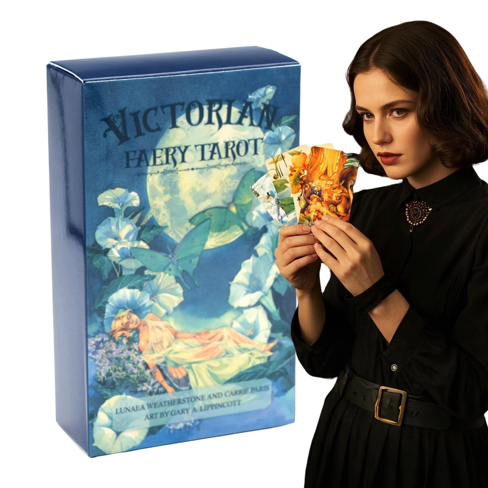 Fairy Tarot, Funny Card Deck, Portable Hangout Supplies, 4.13x2.44x1.1 inches Cooperative Strategy Toy for Family Gatherings, Birthdays, Christmas and Holiday Fun