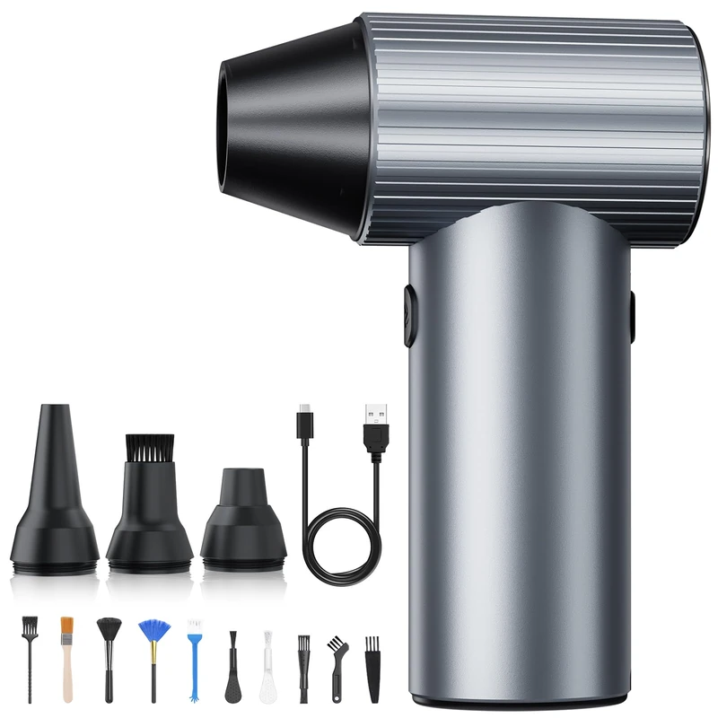 SALCAR Electric Dust Blower Portable 3 Speed with Ultra Long Runtime - Electric Air Pressure Spray for PC, Car, Outdoor and Home