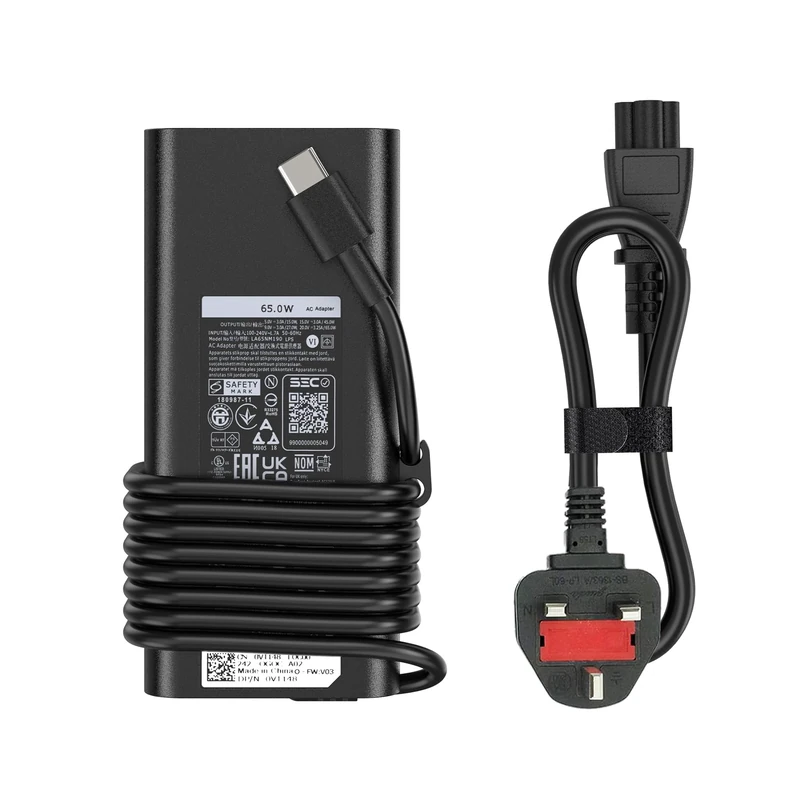 vencoss 65W USB-C Laptop Charger Compatible With Dell Latitude 5530 5420 5430 5520 5540 7430 7420 7440 7340 7530 7330 7320 XPS 13 9250 9360 9365 9370 9380 9350 9550 20V 3.25A Adapter Power Cord