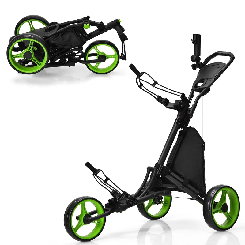 FANTASK Unisex Adult Golf Trolley Green 121 x 70 x 99.5-116 cm