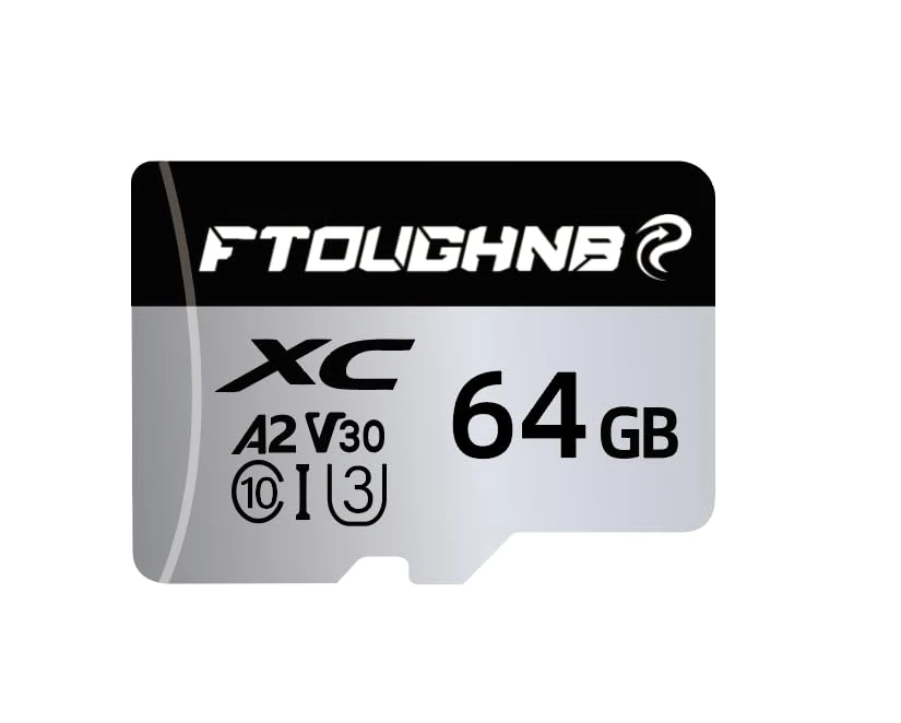 FTOUGHNB Micro SD Card 64GB with Adapter, TF Card Full HD, Fast Speed TF Memory Card for Security System, Camera, Smartphone, Dash Cam, Drone, Data Storage sd card 64GB