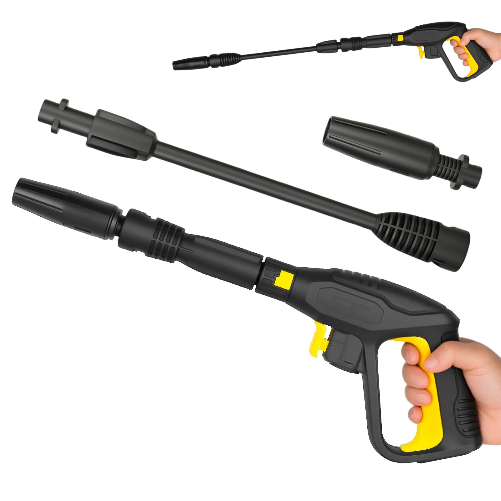 Replacement Pressure Washer Gun with Extension Wand, Compatible with Karcher Quick Connect K2 K3 K4 K5 K6 K7, 2175PSI Car Wash Lance Trigger Gun Kit, with Adjustable Spray Wand Nozzle