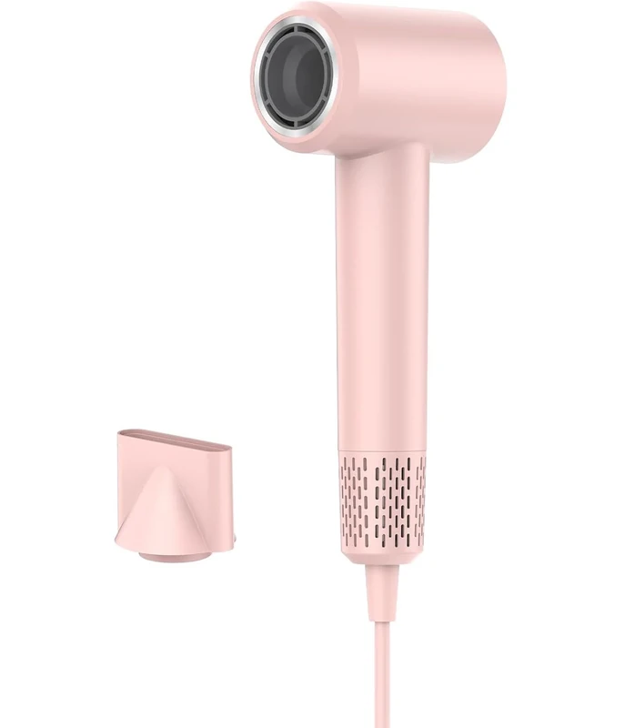 LKV Hair Dryer, 110,000 RPM Brushless Motor 200 Million Ionic Hairdryer 85dB Low Noise Fast Drying Hair Dryers with 2 Speed 3 Heat Setting Blow Dryer High Power Travel Hairdryers for Women Men (Pink)