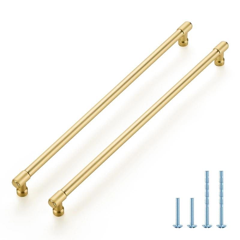 Joy Decor Brushed Gold Cabinet Handles - 12-3/5 Inch, 10 Pack