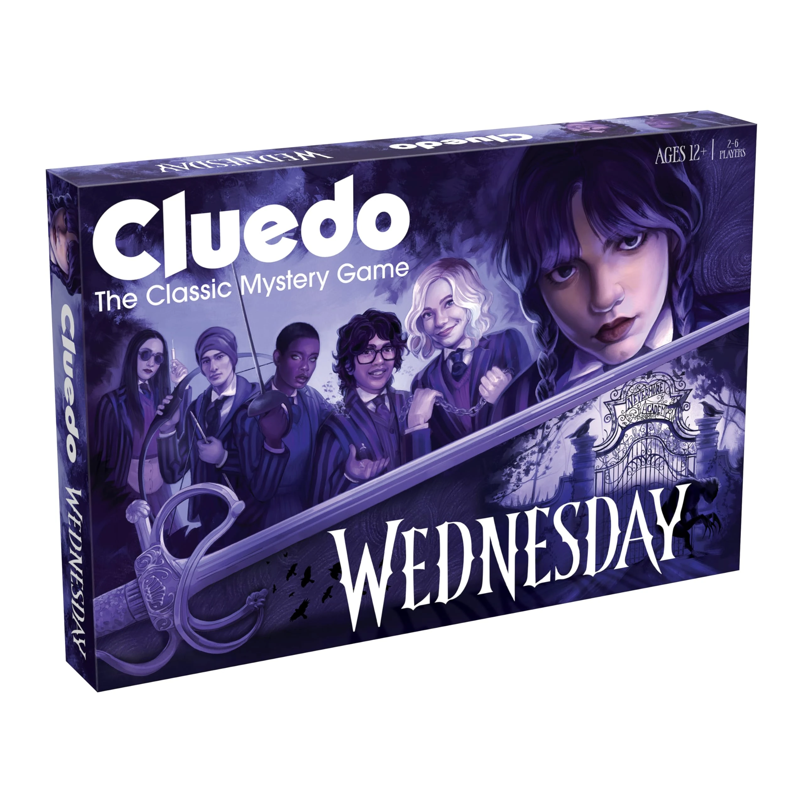 Winning Moves Wednesday Cluedo classic board game perfect for 2–6 players and makes a great gift for fans aged 12 and up