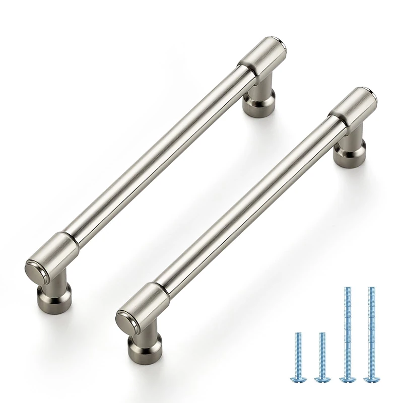 Joy Decor Brushed Nickel Cabinet Handles Modern Pulls,5 Inch,20 Pack
