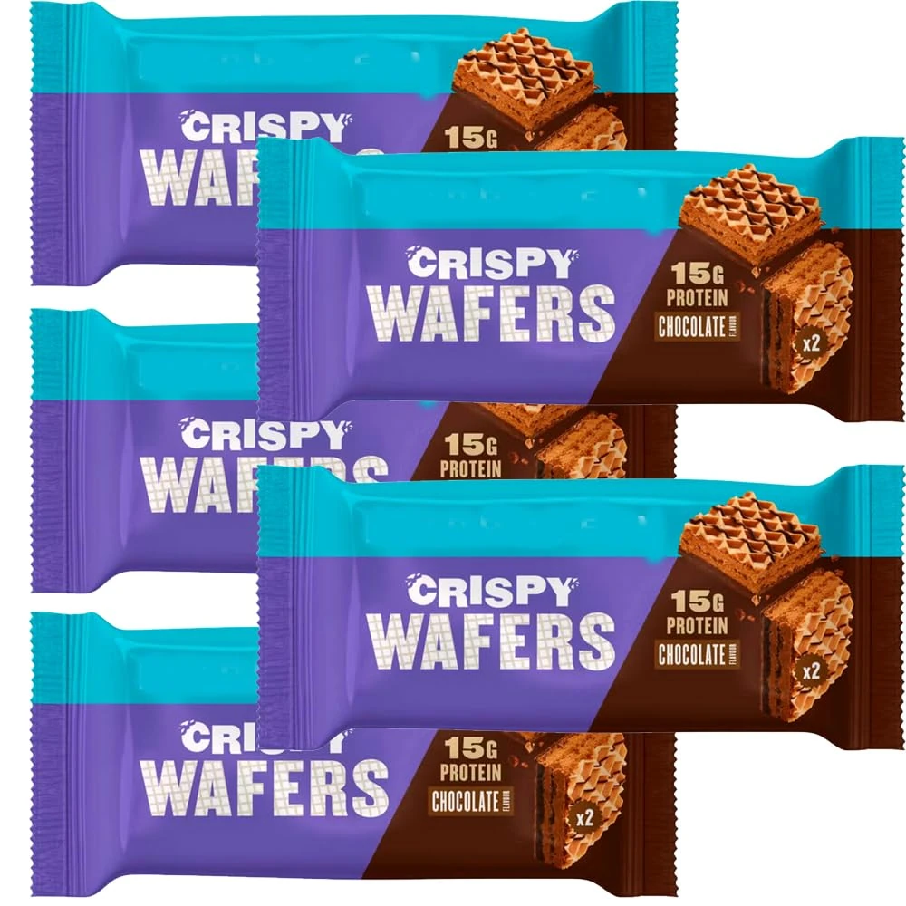 My Protteiin Chocollate Crispy Wafer Bars 42g – High-Protein Snack with a Light, Crunchy Texture and Chocolatte Coating (10 x Bars, Chocolate Crispy Wafer)