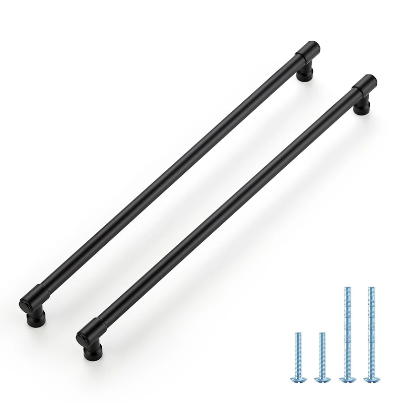 Joy Decor 20 Pack 12-3/5 Inch Matte Black Cabinet Handles Modern Dresser Drawer Pulls Kitchen Cabinet Hardware for Cupboard Door Handles
