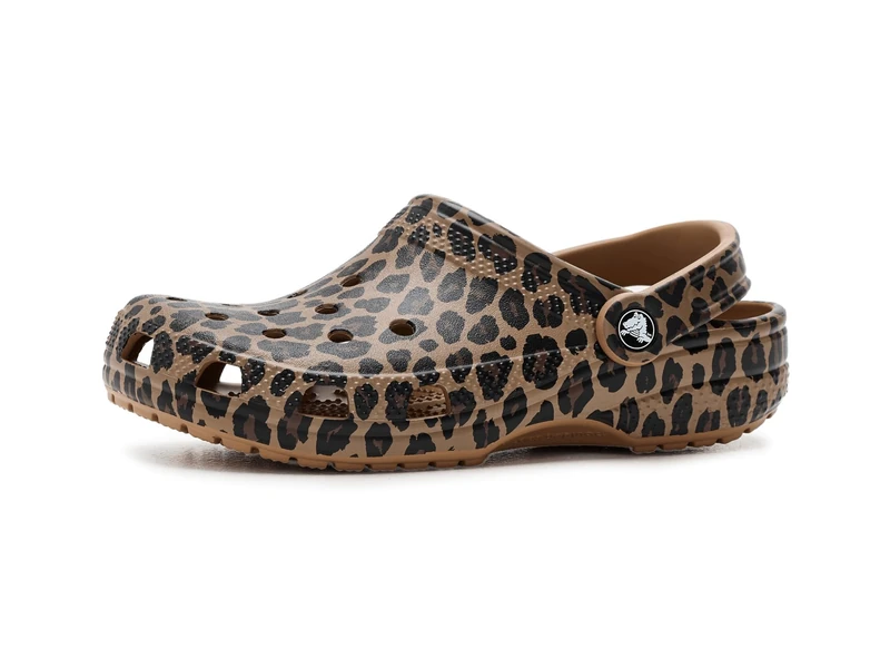 Crocs Unisex Kids, Classic Animal Clog T, Sepia/Leopard, 7 UK Child