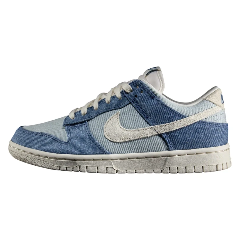 NIKE Womens WMNS Dunk Low Sneaker, Smokey Blue Pale Ivory Denim Turq Ochre, 5 UK