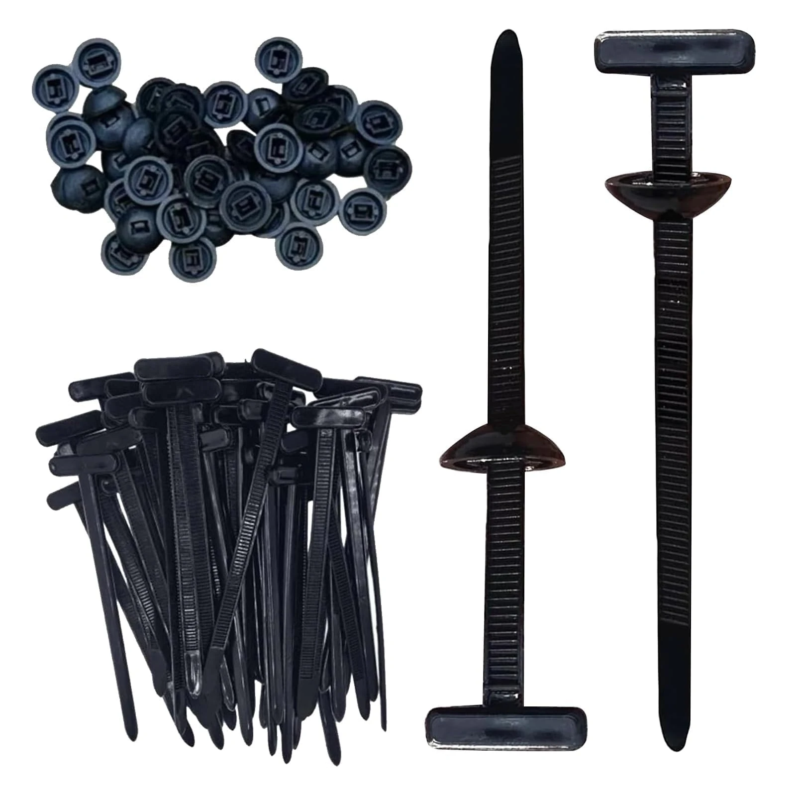 30/100/150Pcs Nylon Universal Cable Tie Buckle - Heavy Duty Self-Locking Nylon Zip Ties Holder Clip, Multipurpose Universal Zip Tie Tool for Quick Fastening, Automotive Repair and Daily Use