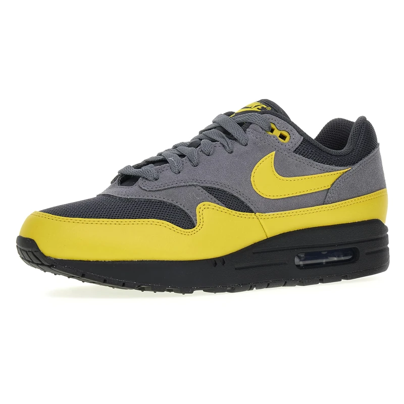 NIKE Air Max 1 Essential Anthracite/Bright Citron-Smoke Grey 8 UK