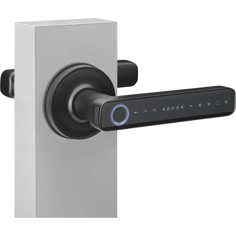 MARCHESI Door Handle Set Office R with Fingerprint, Numeral Code Access Control, Black
