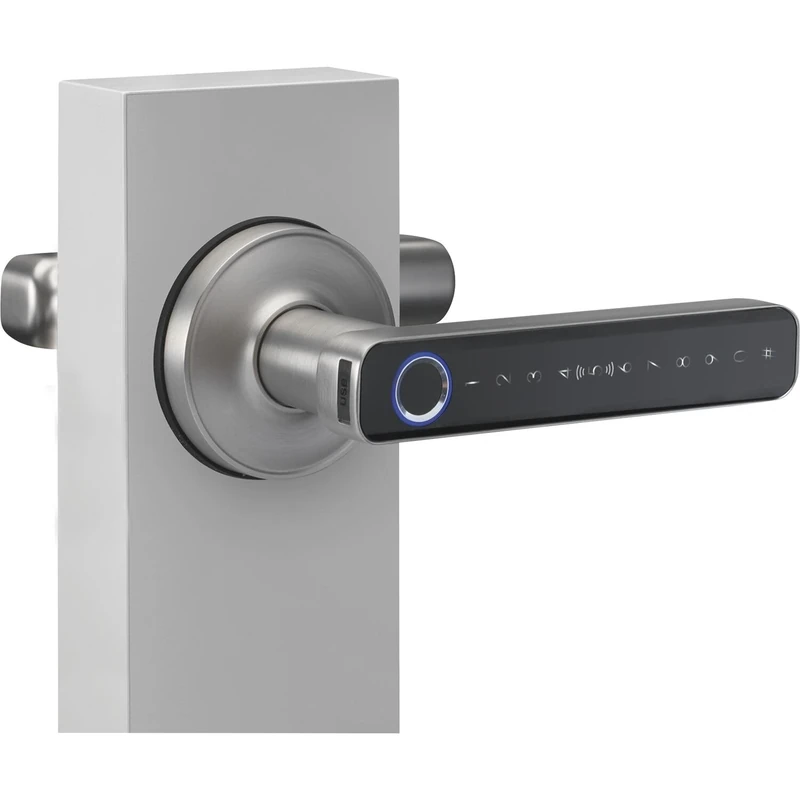 MARCHESI 7023 Drücker Press Office R Fingerprint + Code, Si, Silver, rund | Silber