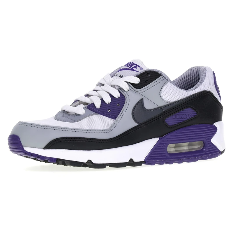 NIKE Womens Air Max 90 Sneaker - White Iron Grey Black 3.5 UK