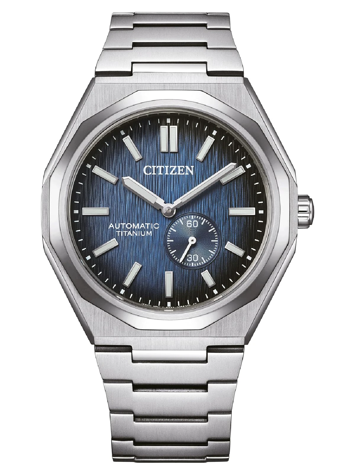 Citizen NK5020 Men's Automatic Watch Zenshin 60 Super Titanium with Titanium Link Strap and Sapphire Glass, darkblue, Modern