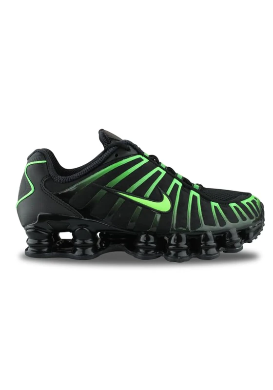 NIKE Shox TL Black/Green Strike-Black 3.5 UK