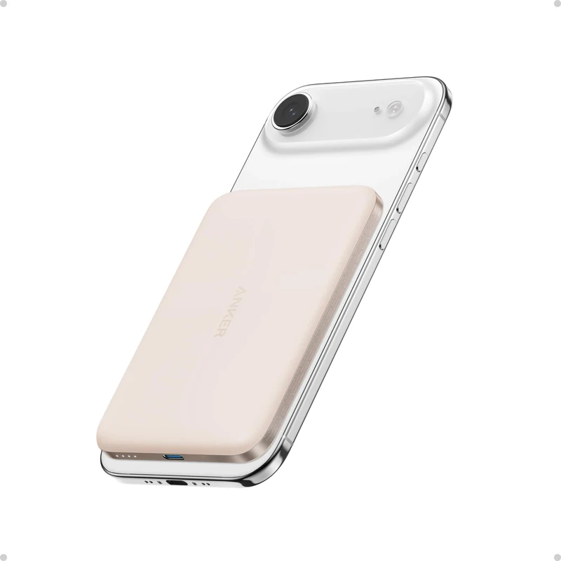 Anker Nano Power Bank, Ultra-Slim 5,000mAh Magnetic Battery Pack, Qi2 Certified 15W Max Ultra-Fast MagSafe-Compatible Portable Charger, Ergonomic Design, For iPhone 16/15/14/13/12 Only