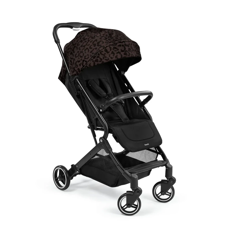 hauck Travel N Care, Leo Black - Gold Winner Mother & Baby Awards 2024, Lightweight Travel Pushchair with Raincover, Suspension, Compact & Foldable, UPF 50+, Fully Reclining from Birth up to 22 kg