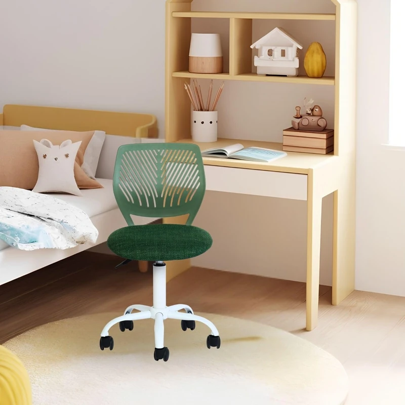 FurnitureR Children's Desk Height Adjustable Colourful Ergonomic Youth Chair with Backrest and Armrests, Children's Chair with 5 Wheels, for Children 3-10 Years Old, Maximum Load 100 kg