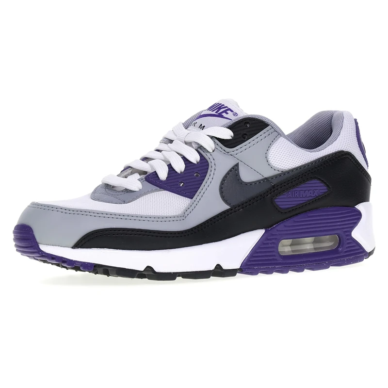 NIKE Air Max 90 White/Iron Grey-Black-Wolf Grey 4 UK
