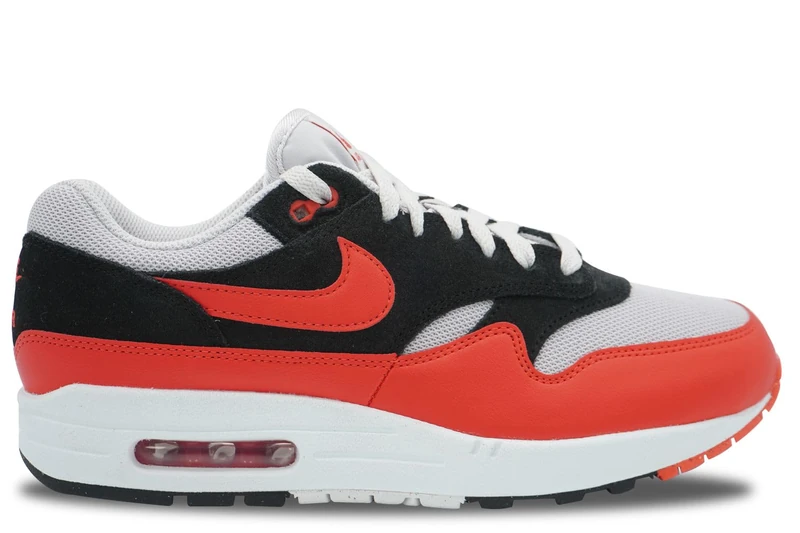 NIKE Air Max 1 Essential VAST Grey/LT Crimson-Black 9.5 UK
