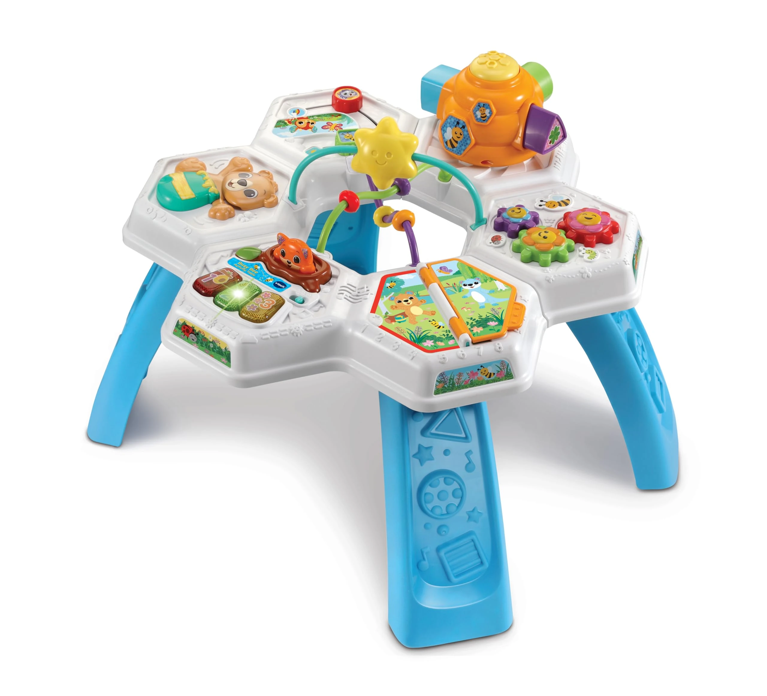 VTech Baby Busy Bee Activity Table, Interactive Play, Songs and Melodies, Develops Motor Skills, Sensory Development, Cause and Effect, Suitable for Ages 6, 9, 12 Months Plus, English Version