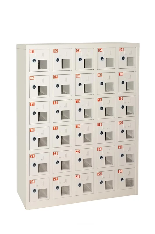 Box of 30 Metal Housing with Window, Key Closure, Dimensions 110.5 x 23 x 90 cm - Image 1