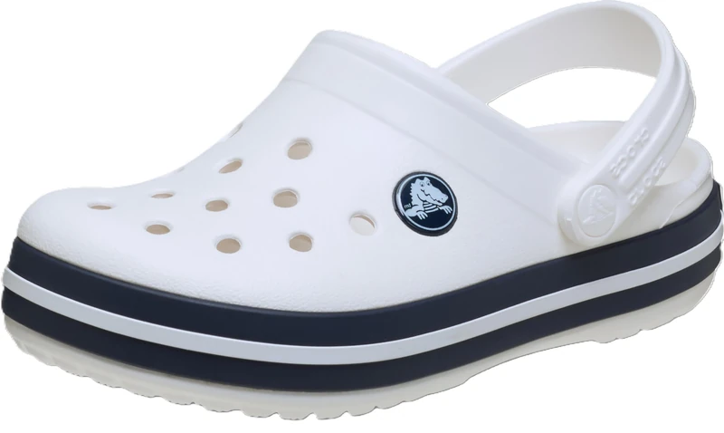 Crocs Unisex Kids, Crocband Clog K, White/Navy, 12 UK Child