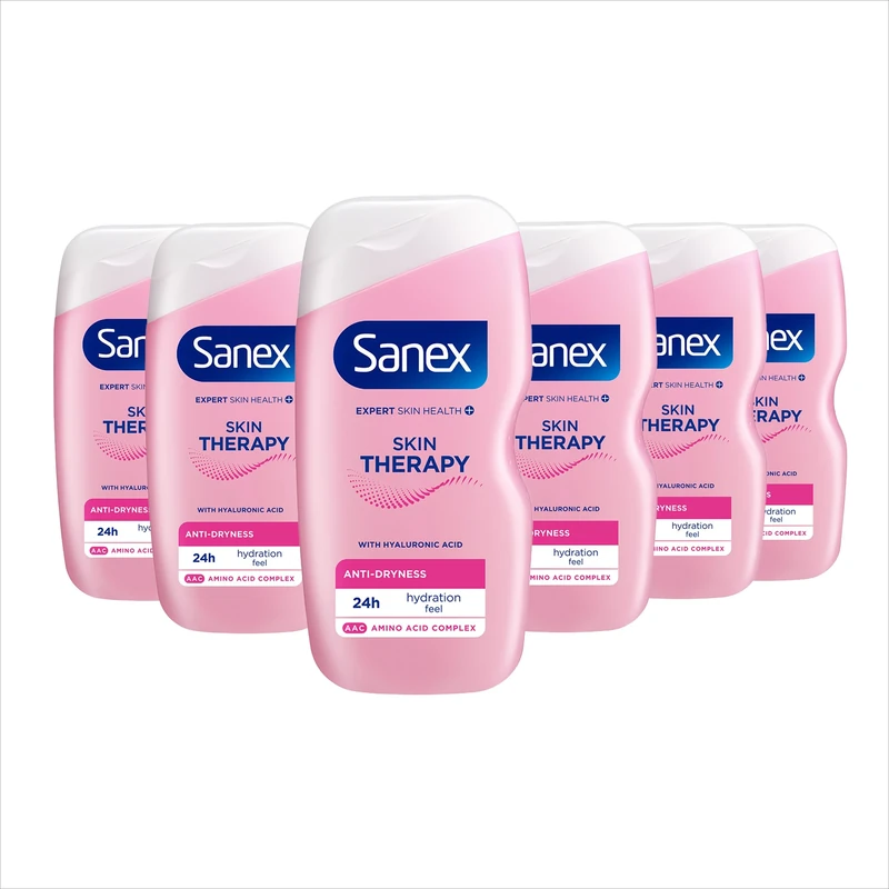 Sanex Skin Therapy Anti Dryness Body Wash 450ml x 6
