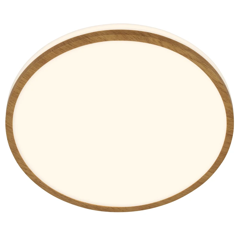 BRILONER - LED Bath Ceiling Light with Warm White Light Colour, Splash Water Protection, 12W, 1200Lm, Bathroom Light, Lamp for Kitchen, IP44 Ceiling Light, Wet Room Light, 28 X 7 cm, White-Wood